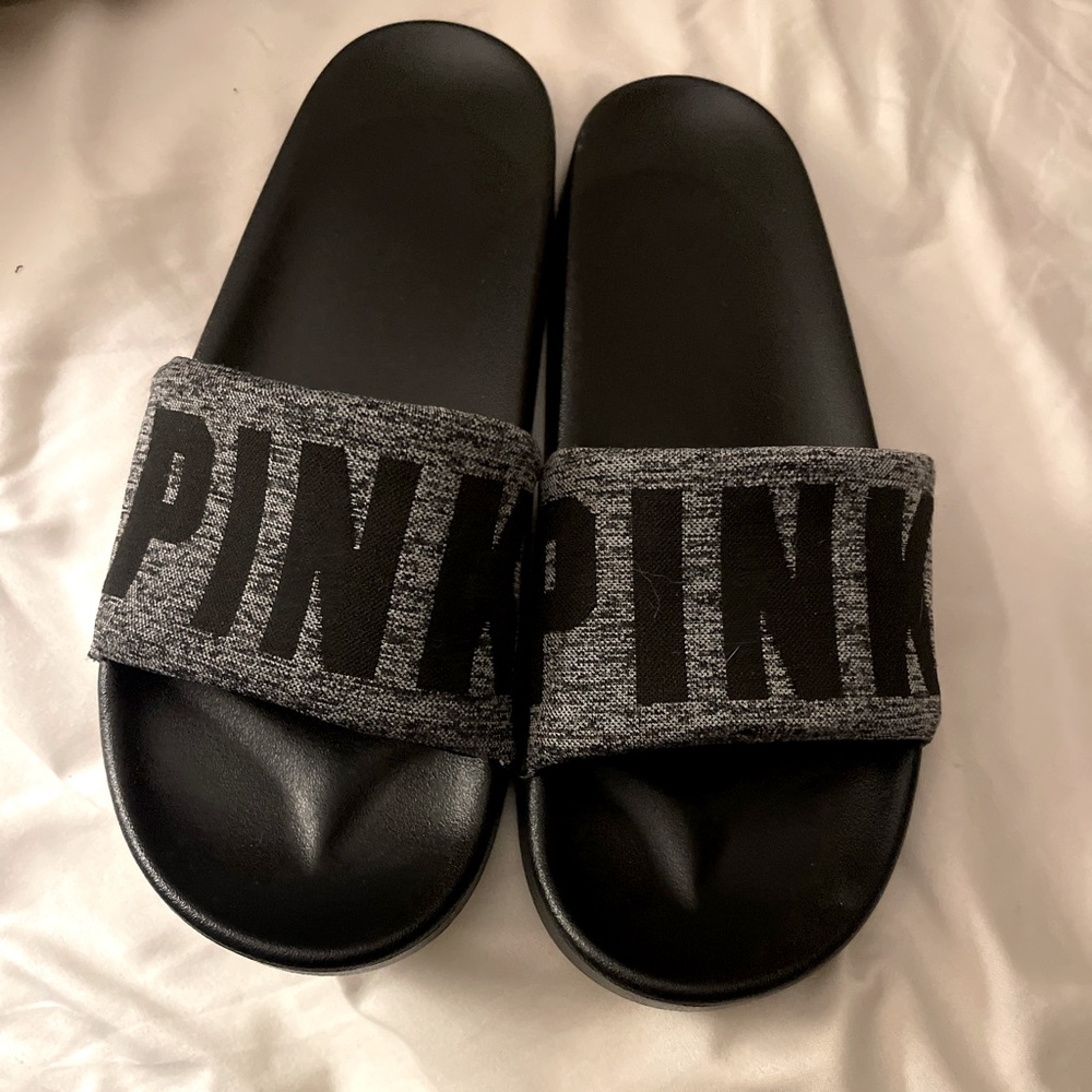 Women’s VS Pink slides. In great condition
